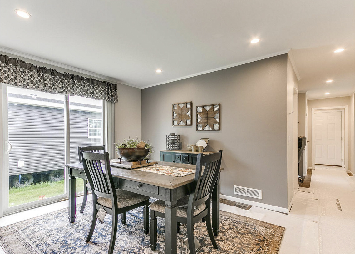 Modular home dining room by Highland Manufacturing.